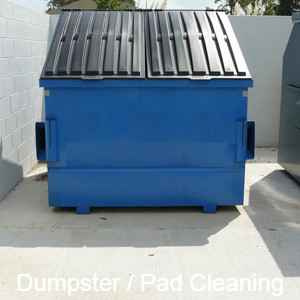 Pressure washing dumpster & dumpster Pad cleaning in atlanta ga.