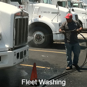 Pressure Washing Fleet Trucks In Atlanta GA.